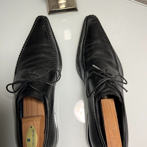 ALDO BRUE Black Midnight Designer Shoes from Italy Size 9 main image 7